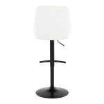 Diana Contemporary Black White Adjustable Barstools (Set of 2) 17 Diana Contemporary Black White Adjustable Barstools (Set of 2)
