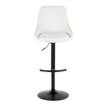 Diana Contemporary Black White Adjustable Barstools (Set of 2) 18 Diana Contemporary Black White Adjustable Barstools (Set of 2)