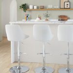 Diana Contemporary Chrome and White Adjustable Barstool (Set of 2) 12 Diana Contemporary Chrome and White Adjustable Barstool (Set of 2)