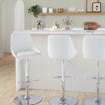 Diana Contemporary Chrome and White Adjustable Barstool (Set of 2) 11 Diana Contemporary Chrome and White Adjustable Barstool (Set of 2)