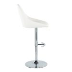 Diana Contemporary Chrome and White Adjustable Barstool (Set of 2) 15 Diana Contemporary Chrome and White Adjustable Barstool (Set of 2)