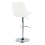 Diana Contemporary Chrome and White Adjustable Barstool (Set of 2) 16 Diana Contemporary Chrome and White Adjustable Barstool (Set of 2)