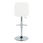 Diana Contemporary Chrome and White Adjustable Barstool (Set of 2) 17 Diana Contemporary Chrome and White Adjustable Barstool (Set of 2)