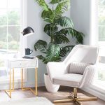 Diana Contemporary Gold Metal Champagne Velvet Swivel Lounge Chair 9 Diana Contemporary Gold Metal Champagne Velvet Swivel Lounge Chair