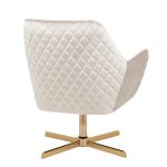 Diana Contemporary Gold Metal Champagne Velvet Swivel Lounge Chair 12 Diana Contemporary Gold Metal Champagne Velvet Swivel Lounge Chair