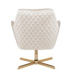 Diana Contemporary Gold Metal Champagne Velvet Swivel Lounge Chair 13 Diana Contemporary Gold Metal Champagne Velvet Swivel Lounge Chair