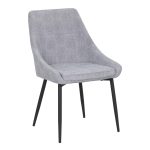 Diana Contemporary Grey Corduroy Black Metal Chairs (Set of 2) 10 Diana Contemporary Grey Corduroy Black Metal Chairs (Set of 2)