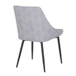 Diana Contemporary Grey Corduroy Black Metal Chairs (Set of 2) 12 Diana Contemporary Grey Corduroy Black Metal Chairs (Set of 2)