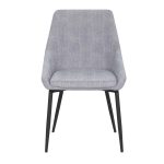 Diana Contemporary Grey Corduroy Black Metal Chairs (Set of 2) 14 Diana Contemporary Grey Corduroy Black Metal Chairs (Set of 2)