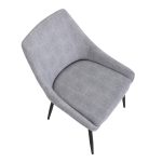 Diana Contemporary Grey Corduroy Black Metal Chairs (Set of 2) 15 Diana Contemporary Grey Corduroy Black Metal Chairs (Set of 2)