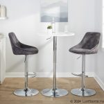 Diana Contemporary Grey Velvet Adjustable Bar Stools (Set of 2) 15 Diana Contemporary Grey Velvet Adjustable Bar Stools (Set of 2)