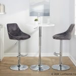 Diana Contemporary Grey Velvet Adjustable Bar Stools (Set of 2) 16 Diana Contemporary Grey Velvet Adjustable Bar Stools (Set of 2)