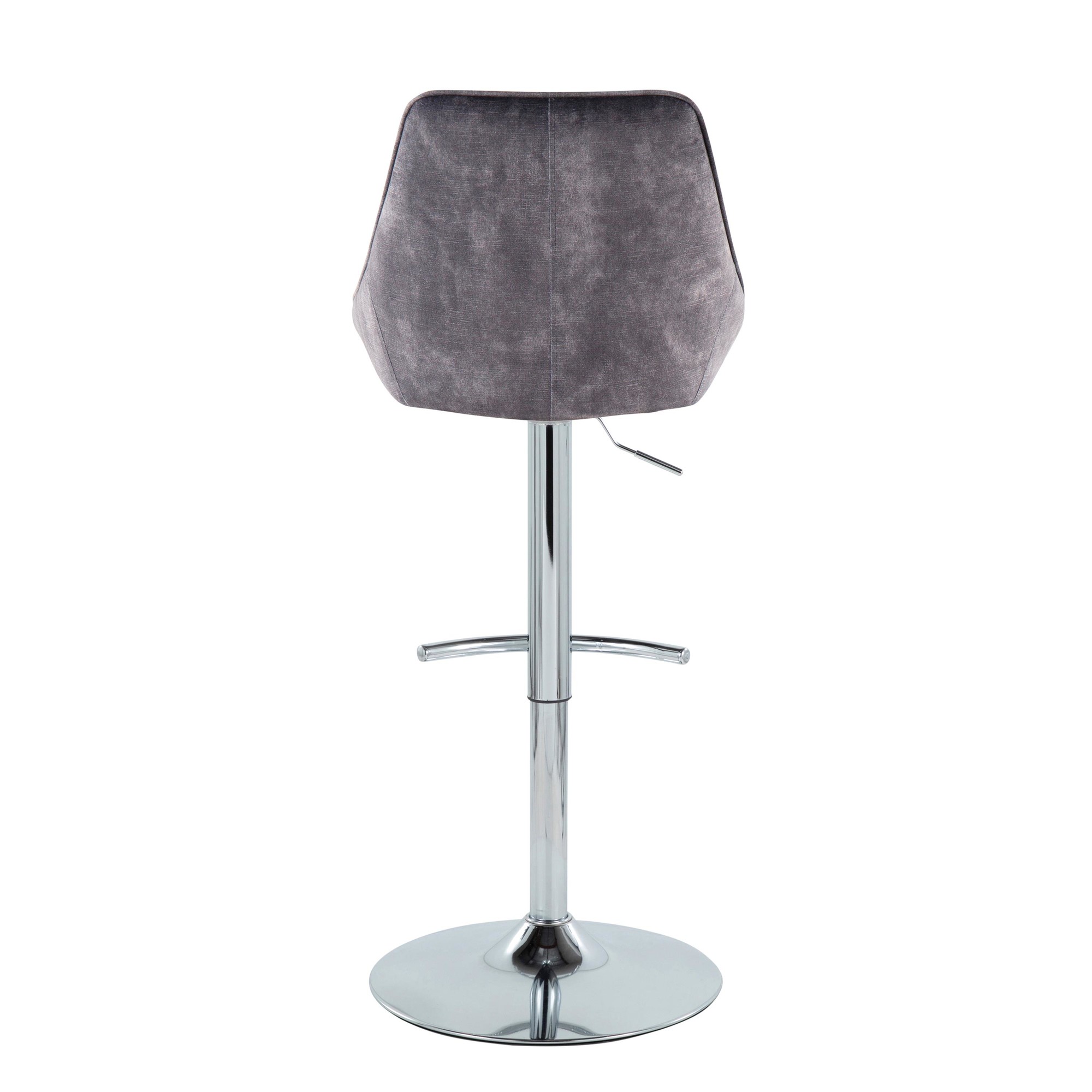 Diana Contemporary Grey Velvet Adjustable Bar Stools (Set of 2) 9 Diana Contemporary Grey Velvet Adjustable Bar Stools (Set of 2) - Image 9