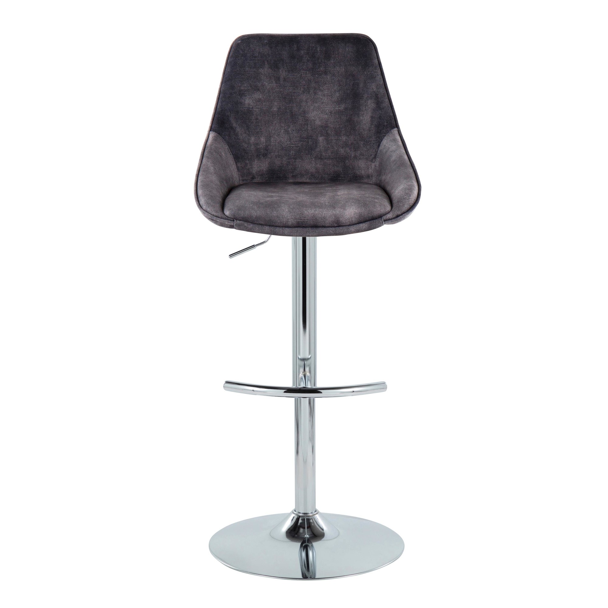 Diana Contemporary Grey Velvet Adjustable Bar Stools (Set of 2) 10 Diana Contemporary Grey Velvet Adjustable Bar Stools (Set of 2) - Image 10