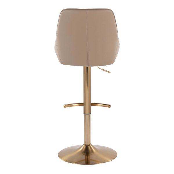 Diana Gold Brown Contemporary Adjustable Barstools Set of 2 6