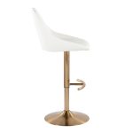 Diana Gold White Contemporary Adjustable Barstool (Set of 2) 15 Diana Gold White Contemporary Adjustable Barstool (Set of 2)