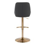 Diana Gold and Black Contemporary Adjustable Barstools (Set of 2) 17 Diana Gold and Black Contemporary Adjustable Barstools (Set of 2)