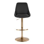 Diana Gold and Black Contemporary Adjustable Barstools (Set of 2) 18 Diana Gold and Black Contemporary Adjustable Barstools (Set of 2)