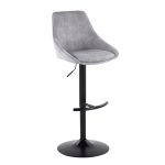 Diana Grey Corduroy Contemporary Adjustable Barstools (Set of 2) 15 Diana Grey Corduroy Contemporary Adjustable Barstools (Set of 2)