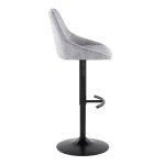 Diana Grey Corduroy Contemporary Adjustable Barstools (Set of 2) 16 Diana Grey Corduroy Contemporary Adjustable Barstools (Set of 2)