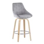 Diana Grey Corduroy Contemporary Counter Stools (Set of 2) 9 Diana Grey Corduroy Contemporary Counter Stools (Set of 2)