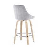 Diana Grey Corduroy Contemporary Counter Stools (Set of 2) 11 Diana Grey Corduroy Contemporary Counter Stools (Set of 2)