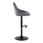 Diana Grey Velvet Contemporary Adjustable Swivel Barstool (Set of 2) 16 Diana Grey Velvet Contemporary Adjustable Swivel Barstool (Set of 2)
