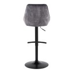 Diana Grey Velvet Contemporary Adjustable Swivel Barstool (Set of 2) 18 Diana Grey Velvet Contemporary Adjustable Swivel Barstool (Set of 2)