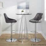 Diana Grey Velvet Contemporary Swivel Adjustable Barstools (Set of 2) 15 Diana Grey Velvet Contemporary Swivel Adjustable Barstools (Set of 2)