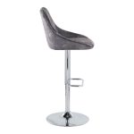 Diana Grey Velvet Contemporary Swivel Adjustable Barstools (Set of 2) 18 Diana Grey Velvet Contemporary Swivel Adjustable Barstools (Set of 2)