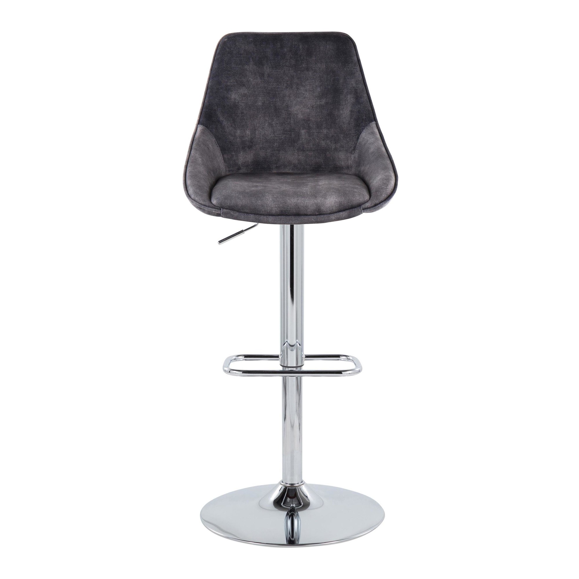 Diana Grey Velvet Contemporary Swivel Adjustable Barstools (Set of 2) 10 Diana Grey Velvet Contemporary Swivel Adjustable Barstools (Set of 2) - Image 10