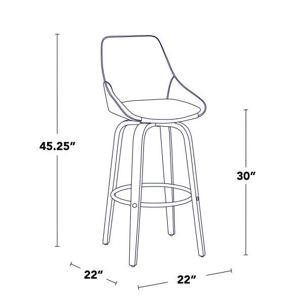 Diana Zebra Wood White Faux Leather 30 Barstools Set of 2 8
