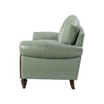 Dietmar Sage Genuine Leather Nailhead Trim Traditional Style Sofa 7 Dietmar Sage Genuine Leather Nailhead Trim Traditional Style Sofa