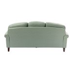 Dietmar Sage Genuine Leather Nailhead Trim Traditional Style Sofa 8 Dietmar Sage Genuine Leather Nailhead Trim Traditional Style Sofa