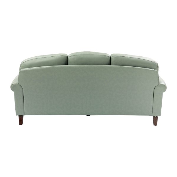 Dietmar Sage Genuine Leather Nailhead Trim Traditional Style Sofa 3
