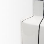 Dinah Large White w/ Black Stripes Ceramic Vase