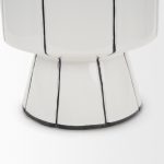 Dinah Large White w/ Black Stripes Ceramic Vase