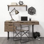 Direttore 19.25L x 20W x 31H Brown/Gray Suede W/ Metal Frame Dining Chair