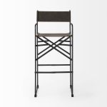 Direttore 19.3L x 19.3W x 44.1H Brown/Gray Suede W/ Metal Frame Bar Stool