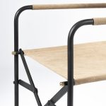 Direttore Tan Leather W/ Black Iron Frame Dining Chair