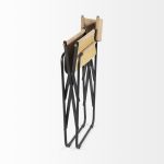 Direttore Tan Leather W/ Black Iron Frame Dining Chair