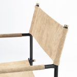 Direttore Tan Leather W/ Black Iron Frame Dining Chair