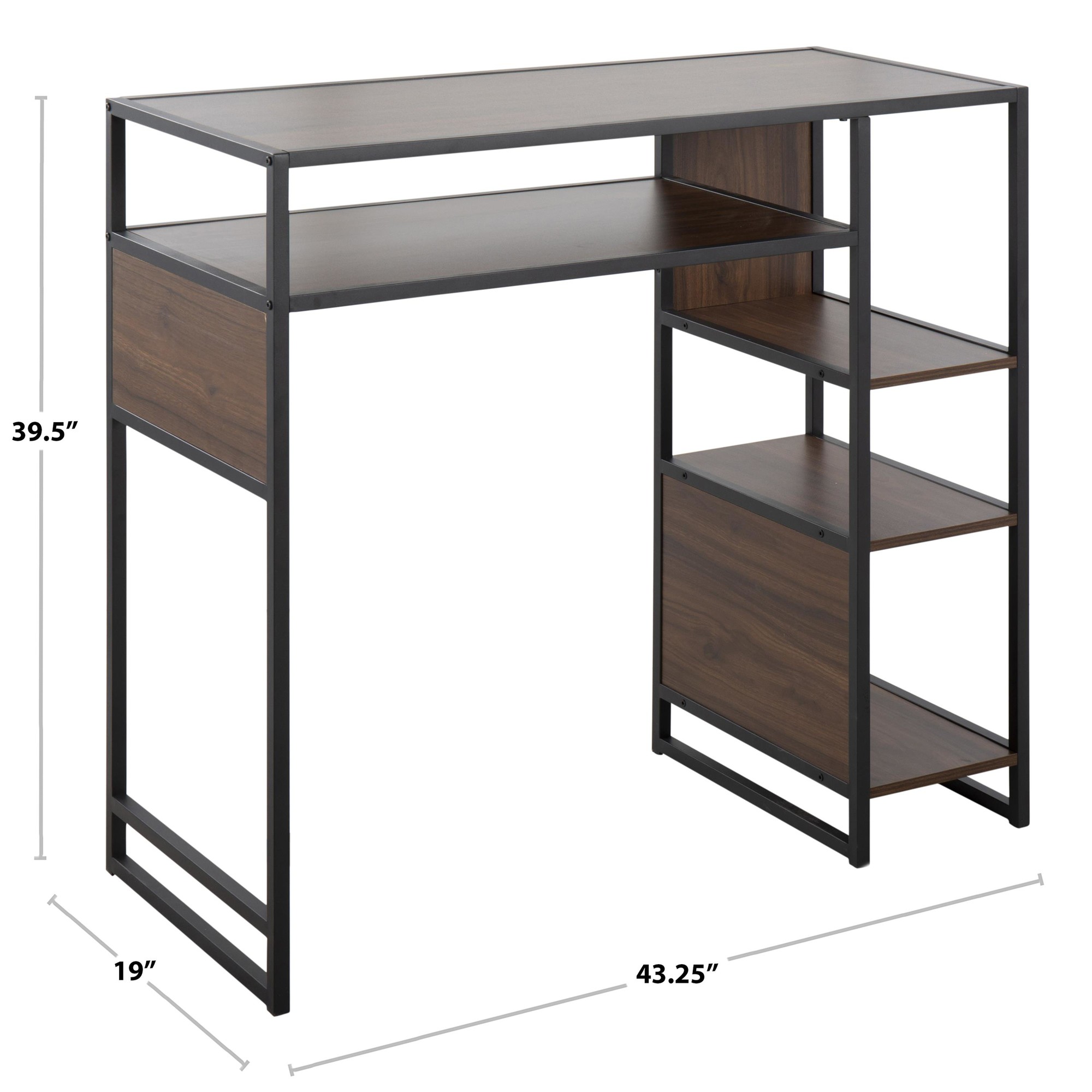 Display Black Metal and Walnut Wood Bar Table 9 Display Black Metal and Walnut Wood Bar Table - Image 9