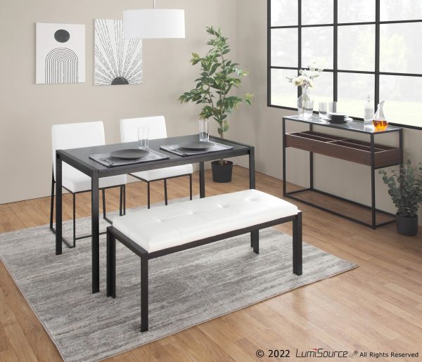 Display Contemporary Console Table Black Walnut Glass 1