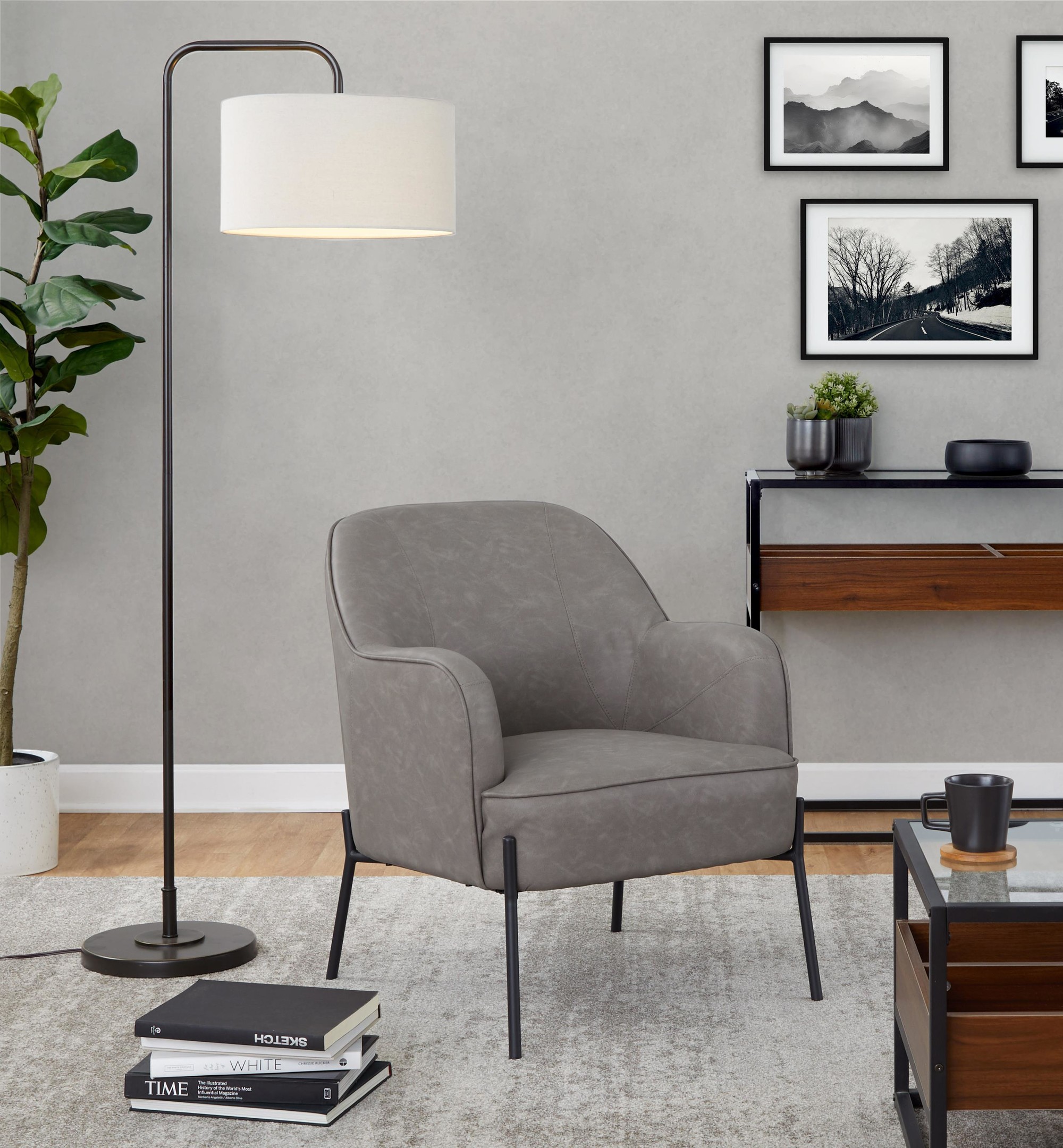 Display Contemporary Console Table Black Walnut Glass 3 Display Contemporary Console Table Black Walnut Glass - Image 3