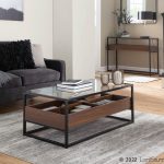 Display Contemporary Console Table Black Walnut Glass