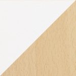 Display White Metal and Natural Wood Bar Table