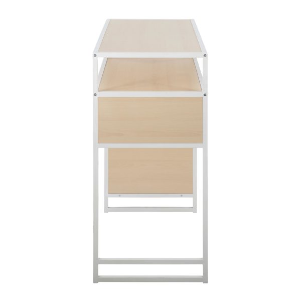 Display White Metal and Natural Wood Bar Table 4