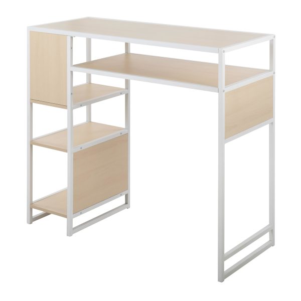 Display White Metal and Natural Wood Bar Table 5