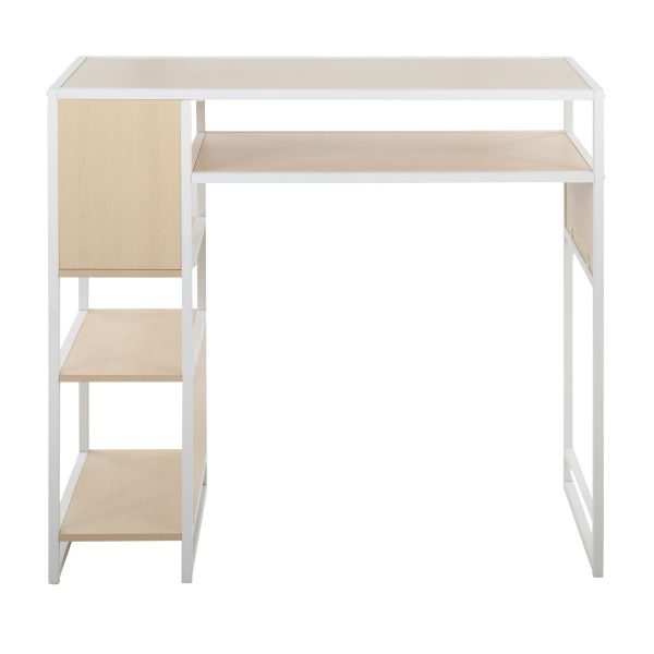 Display White Metal and Natural Wood Bar Table 6
